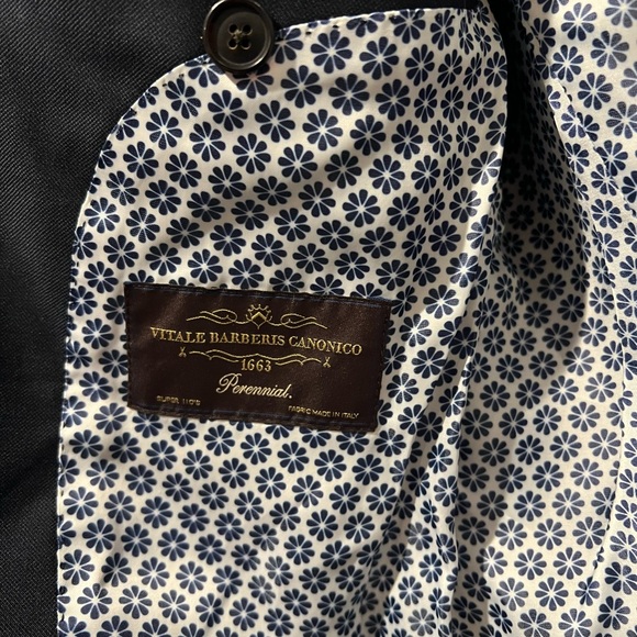 SUITSUPPLY La spalla Super 110's Wool, Navy Blue CANONICO Perennial- Men’s 46 - Picture 7 of 8